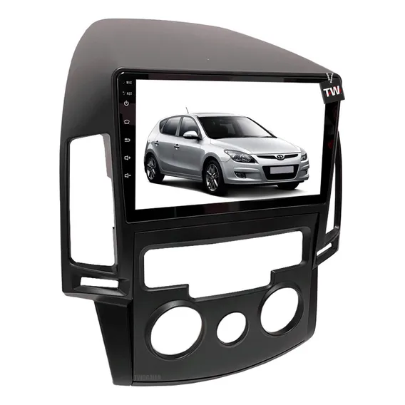 Moldura Multimídia I30 9 Polegadas 2007/2012 Ar Analógico Cor Hyundai I30 2012 Foto 1