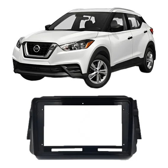 Moldura Nissan Kicks Tela 9' Polegadas Multmidia Black Piano Foto 1