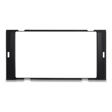 Moldura Painel 1 2 Din Nissan March Versa Sentra 7 Polegadas Cor Preto Foto mini 4