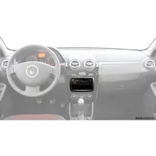 Moldura Painel 1 Din Kwid Oroch Duster Sandero Logan Black Foto mini 4