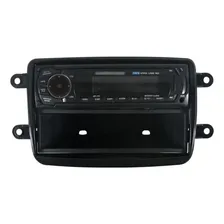 Moldura Painel 1 Din Kwid Oroch Duster Sandero Logan Black Foto mini 1
