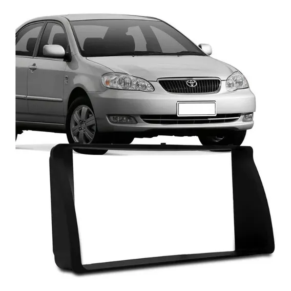 Moldura Painel 2 Din Corolla 2003 A 2007 Preto Foto 1