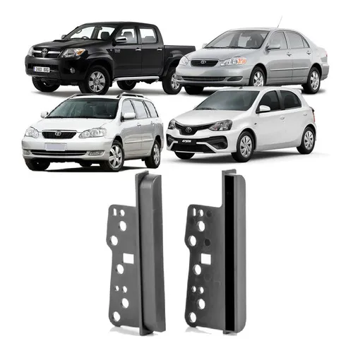 Moldura Painel 2 Din Corolla Etios Hilux Multimidia Dvd Som Foto 1