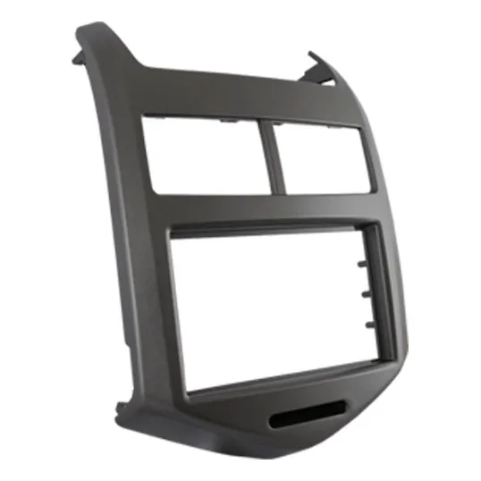 Moldura Painel 2 Din Dvd Grafite Sonic Hatch Sedan 2012/2015 Foto 1