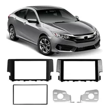 Moldura Painel 2 Din Dvd Honda Civic G10 Black Piano Preto Foto mini 1