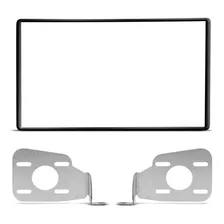 Moldura Painel 2 Din Dvd Honda Civic G10 Black Piano Preto Foto mini 3