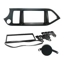 Moldura Painel 2 Din Dvd Kia Picanto 2012 À 2017 Expex Preta Foto mini 4