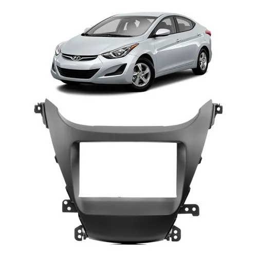Moldura Painel 2 Din Elantra 2014 2015 2016 Multimidia Dvd Foto 1