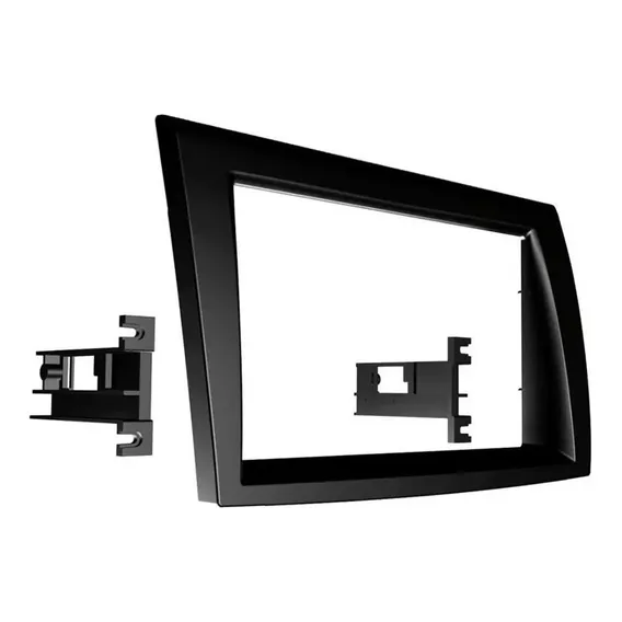 Moldura Painel 2 Din Fiat Bravo 2012 2013 2014 2015 2016 Para Central Mp5 Dvd Radio Automotivo Completa Padrão Foto 1