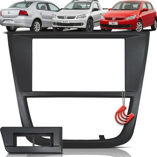 Moldura Painel 2 Din Gol G5 Voyage Saveiro G5 Para Dvd 2din Foto 1