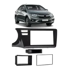 Moldura Painel 2 Din Honda City 2015 À 2019 Black Piano Foto  mini 1