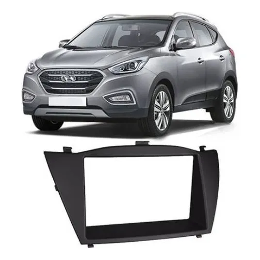 Moldura Painel 2 Din IX35 2010 Ã 2018 Dvd Multimidia Mp5 Preta Foto 1