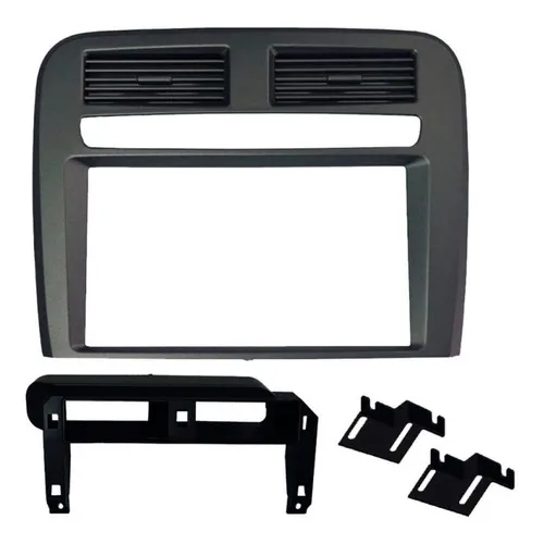 Moldura Painel 2 Din Multimidia 08/12 Fiat Punto-grafite Foto 1