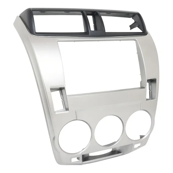 Moldura Painel 2 Din Som Dvd Honda City Ar Anal贸gico 2009/14 Foto 1