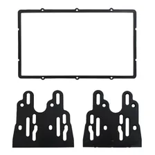 Moldura Painel 2din Fiat Grand Siena Palio Preto Fosco Foto mini 2