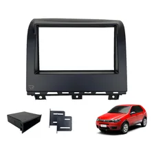 Moldura Painel 2din Fiat Palio Way 2014 A 16 Preta Foto mini 4