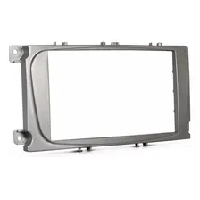 Moldura Painel 2din Ford Focus 2009 A 2013 Prata Foto mini 4