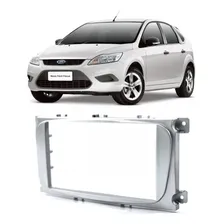 Moldura Painel 2din Ford Focus 2009 A 2013 Prata Foto mini 1