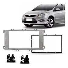Moldura Painel 2din Ford Focus 2009 A 2013 Prata Foto mini 2