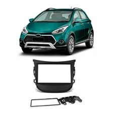 Moldura Painel 2din Hyundai Hb20s 2012 A 2019 Preta Foto mini 1