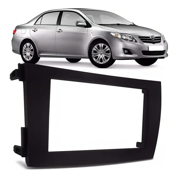 Moldura Painel 2din Multimidia Corolla 2009 A 2013 Preto Foto 1
