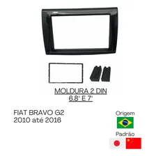 Moldura Painel 2din Multimidia Dvd Fiat Bravo Grafite Foto mini 3
