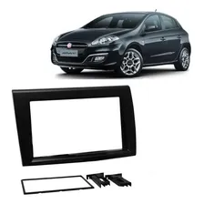 Moldura Painel 2din Multimidia Mp5 Fiat Bravo Preta Foto mini  3