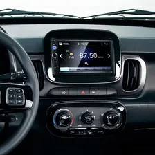 Moldura Painel 2din Multimidia Mp5 Fiat Mobi Basico B Piano Foto mini  3
