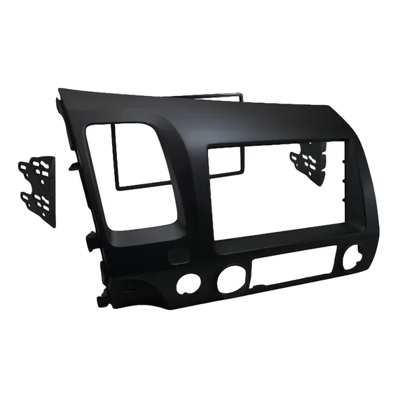 Moldura Painel 2din New Civic 2006 07 08 09 10 11 - Preto Foto 1