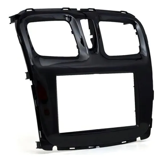 Moldura Painel 2din Renault Sandero 2015 À 2019 Black Piano Foto 1