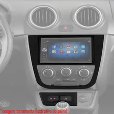 Moldura Painel Central 2 Din Dvd Gol Saveiro Voyage G5 2009 à 2012 Preto Foto mini  2