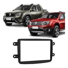 Moldura Painel Central 2 Din Mp5 Dvd Duster e Oroch 2011 Ã 2017 Preto Foto mini 4