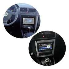Moldura Painel Central 2 Din Mp5 Dvd Golf 1999 Ã 2013 Preto Foto mini 3