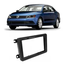 Moldura Painel Central 2 Din Mp5 Dvd Jetta 2007 Ã 2017 Preto Foto mini 2