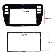 Moldura Painel Central 2 Din Mp5 Dvd Volkswagen Vw Up 2014 Ã 2017 Tsi Black Piano Foto mini 4