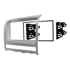 Moldura Painel Central 2 Din Mp5 MultimÃdia Dvd Fiat Idea 2006 Ã 2011 Prata Foto mini 4