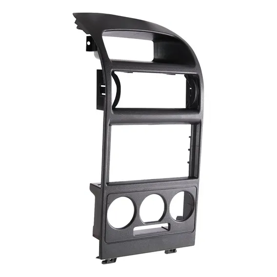 Moldura Painel Central 2 Din Mp5 Som Dvd Astra Ar Anal贸gico 1999 脿 2012 Preto Foto 1