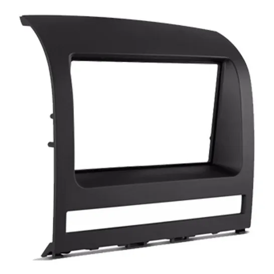 Moldura Painel Central SM 05/11 2 Din Mp5 Dvd Palio Strada Siena 2005 Ã 2011 Preto Foto 1