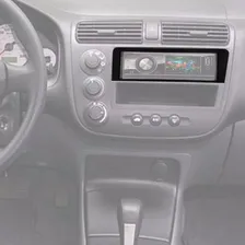 Moldura Painel Civic 2001 2002 2003 1 Din Preta Foto mini 4