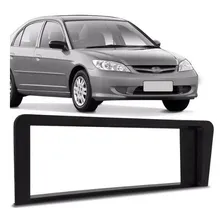Moldura Painel Civic 2001 2002 2003 1 Din Preta Foto mini 1