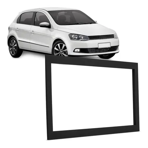 Moldura Painel Dvd 2 Din Hb20 Corsa Celta Universal Preta Foto 1