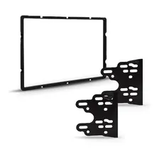 Moldura Painel Dvd 2 Din Idea 2013 2014 2015 2016 Prata Foto mini 3