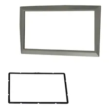 Moldura Painel Dvd 2 Din Mp5 Renault Megane Chinês Prata Foto mini 2