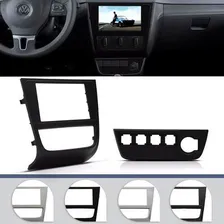 Moldura Painel Dvd 2 Din Mp5 Vw Gol Saveiro Voyage G6 Preto Foto mini 1