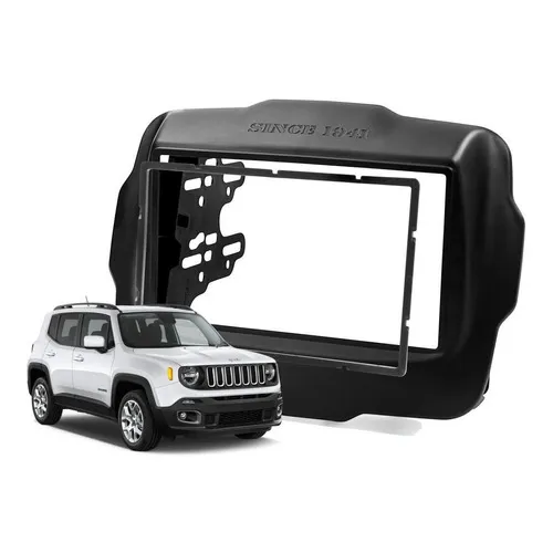 Moldura Painel Dvd 2 Din Multimidia Jeep Renegade Completa Foto 1