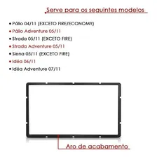 Moldura Painel Dvd 2 Din Pioneer Fiat Ideá 2006 2007 2008 Foto mini 3