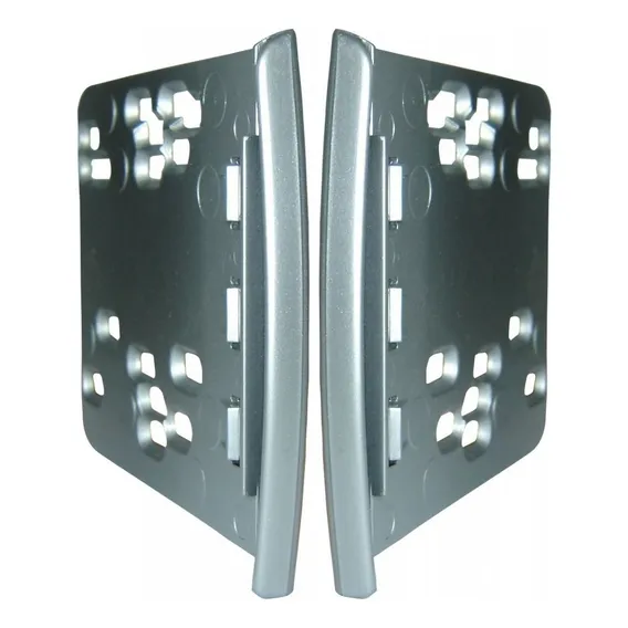 Moldura Painel Dvd 2din Focus Ka Escort Ranger F250 Prata A Foto 1