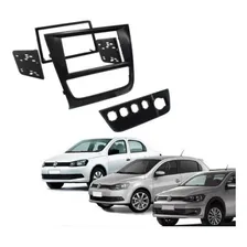 Moldura Painel Dvd 2din Gol Saveiro Voyage Black Piano Foto mini 1