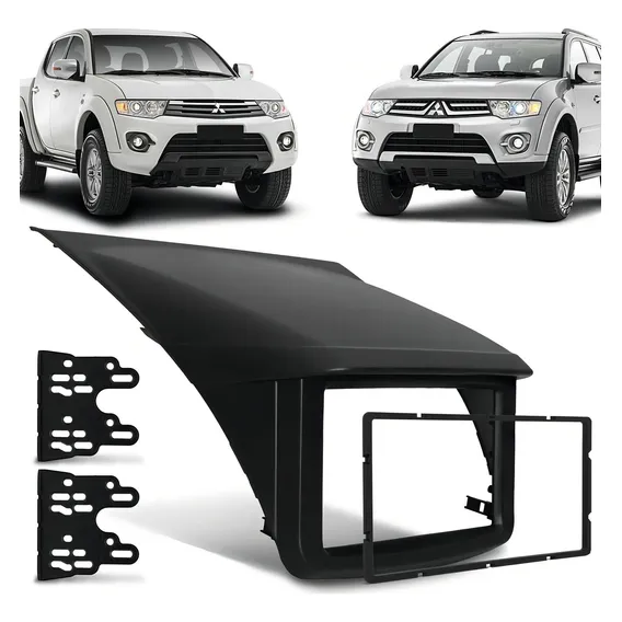 Moldura Painel Dvd Central MultimÃdia 2din L200 Triton 2013 Foto 1