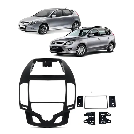 Moldura Painel Dvd Hyundai I30 2008 À 2012 I30 Cw Ar Digital Foto 1
